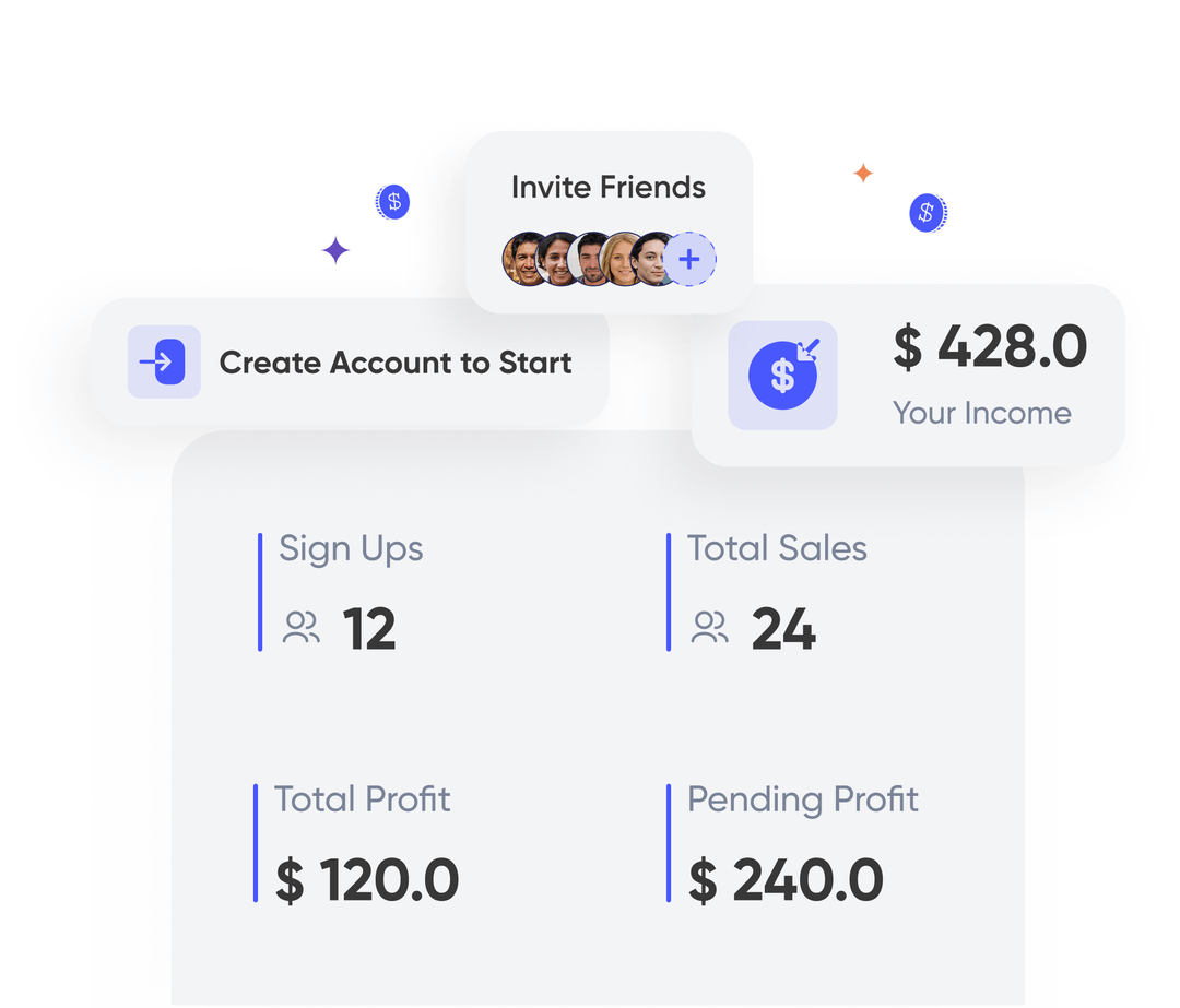 Screenshot of UltraTrader's referral feature.