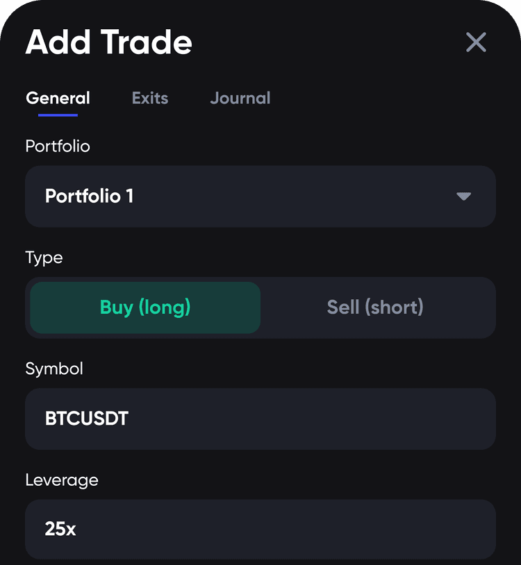 Example of a Paper Trade being added.
