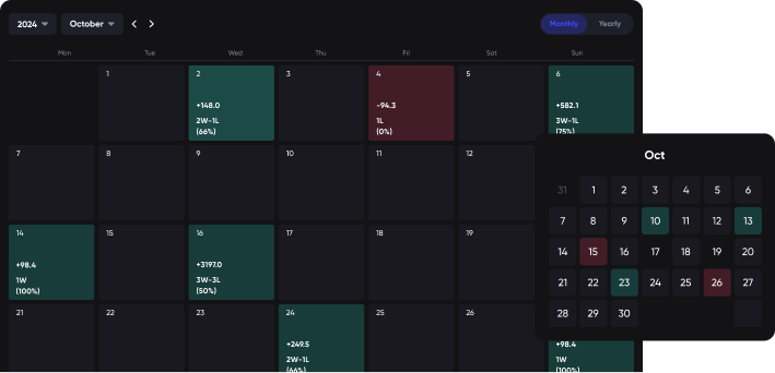 calendar screenshot dark